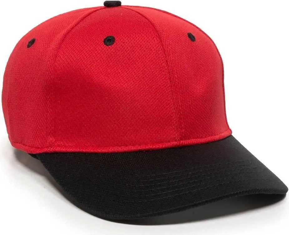 OC Sports MWS25 Flexible Fitting Cap - Red Black - Red Black / 6 3/8’’ - 6 3/4’’
