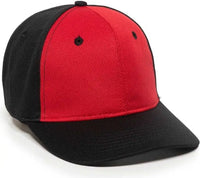 OC Sports MWS25 Flexible Fitting Cap - Red Black Black - Red Black / 6 3/8’’ - 6 3/4’’