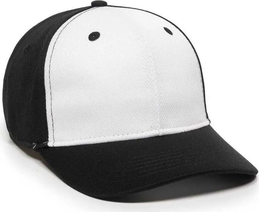OC Sports MWS25 Flexible Fitting Cap - White Black Black - White Black / 6 3/8’’ - 6 3/4’’