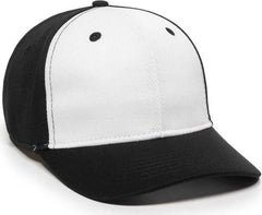 OC Sports MWS25 Flexible Fitting Cap - White Black Black - White Black / 6 3/8’’ - 6 3/4’’