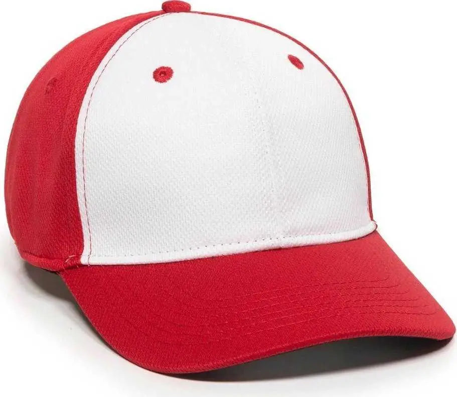 OC Sports MWS25 Flexible Fitting Cap - White Red Red - White Red / 6 3/8’’ - 6 3/4’’