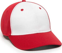 OC Sports MWS25 Flexible Fitting Cap - White Red Red - White Red / 6 3/8’’ - 6 3/4’’