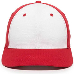 OC Sports MWS50 Adjustable Cap - White Red Red