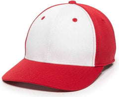 OC Sports MWS50 Adjustable Cap - White Red Red