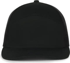 OC Sports OC106 7-Panel Mesh Back Cap -Black Black - Black / OSFM