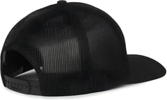 OC Sports OC106 7-Panel Mesh Back Cap -Black Black - Black / OSFM
