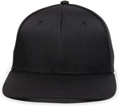 OC Sports OC12M Phenom Performance Twill Front Panel Cap -Black Black