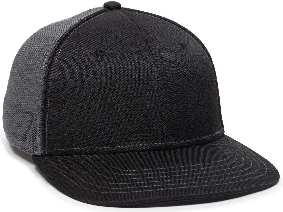 OC Sports OC12M Phenom Performance Twill Front Panel Cap -Black Graphite - Black Dark Gray / 6 3/4’’ - 7 1/8’’