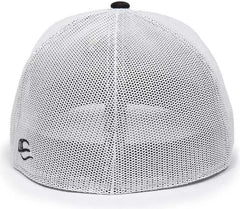 OC Sports OC12M Phenom Performance Twill Front Panel Cap -Black White