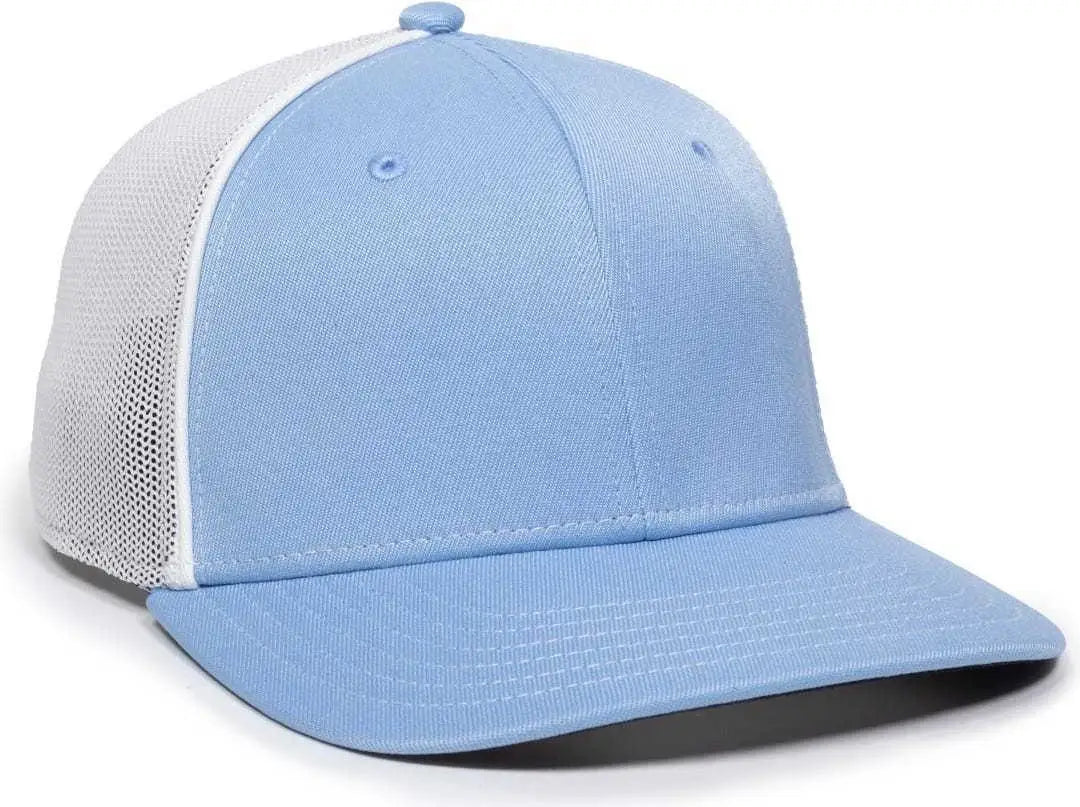 OC Sports OC12M Phenom Performance Twill Front Panel Cap -Columbia Blue White - Columbia Blue White / 6 3/4’’ - 7 1/8’’