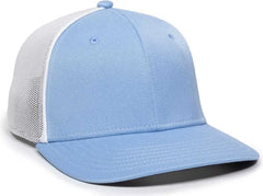 OC Sports OC12M Phenom Performance Twill Front Panel Cap -Columbia Blue White - Columbia Blue White / 6 3/4’’ - 7 1/8’’