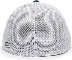 OC Sports OC12M Phenom Performance Twill Front Panel Cap -Dark Green White