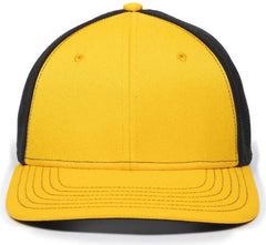 OC Sports OC12M Phenom Performance Twill Front Panel Cap -Gold Black