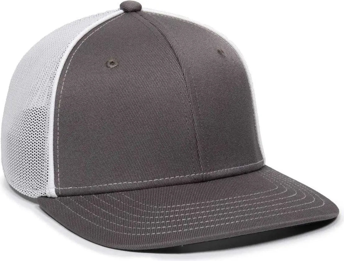 OC Sports OC12M Phenom Performance Twill Front Panel Cap -Graphite White - Dark Gray White / 6 3/8’’ - 6 3/4’’