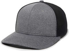 OC Sports OC12M Phenom Performance Twill Front Panel Cap -Heathered Graphite Black