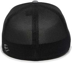 OC Sports OC12M Phenom Performance Twill Front Panel Cap -Heathered Graphite Black