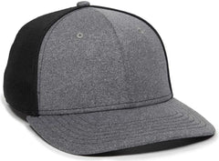 OC Sports OC12M Phenom Performance Twill Front Panel Cap -Heathered Graphite Black - Dark Gray Black / 6 3/4’’ - 7 1/8’’