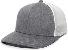 OC Sports OC12M Phenom Performance Twill Front Panel Cap -Heathered Graphite White