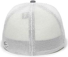 OC Sports OC12M Phenom Performance Twill Front Panel Cap -Heathered Graphite White