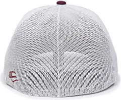 OC Sports OC12M Phenom Performance Twill Front Panel Cap -Maroon White