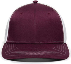OC Sports OC12M Phenom Performance Twill Front Panel Cap -Maroon White