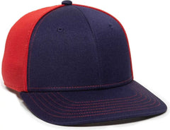 OC Sports OC12M Phenom Performance Twill Front Panel Cap -Navy Red - Navy Red / 6 3/4’’ - 7 1/8’’