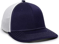 OC Sports OC12M Phenom Performance Twill Front Panel Cap -Navy White - Navy White / 6 3/8’’ - 6 3/4’’