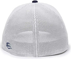 OC Sports OC12M Phenom Performance Twill Front Panel Cap -Navy White