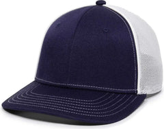 OC Sports OC12M Phenom Performance Twill Front Panel Cap -Navy White