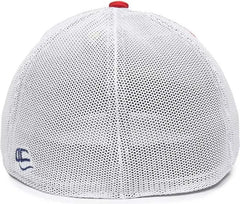 OC Sports OC12M Phenom Performance Twill Front Panel Cap -Navy White Red
