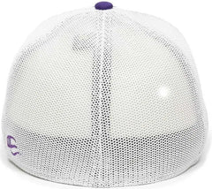 OC Sports OC12M Phenom Performance Twill Front Panel Cap -Purple White