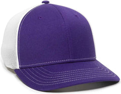 OC Sports OC12M Phenom Performance Twill Front Panel Cap -Purple White - Purple White / 6 3/4’’ - 7 1/8’’
