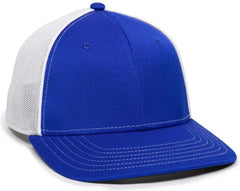 OC Sports OC12M Phenom Performance Twill Front Panel Cap -Royal White - Royal White / 6 3/8’’ - 6 3/4’’