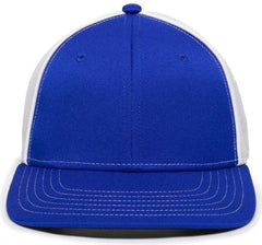 OC Sports OC12M Phenom Performance Twill Front Panel Cap -Royal White