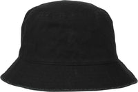 OC Sports OC200 Medium Washed Bucket Cotton Hat - Black - Black / OSFM