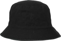 OC Sports OC200 Medium Washed Bucket Cotton Hat - Black - Black / OSFM