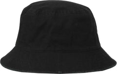 OC Sports OC200 Medium Washed Bucket Cotton Hat - Black - Black / OSFM