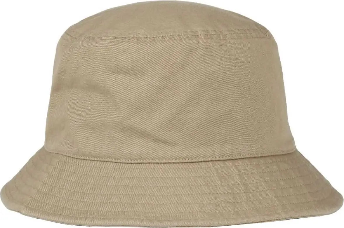 OC Sports OC200 Medium Washed Bucket Cotton Hat - Khaki - Khaki / OSFM