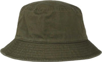 OC Sports OC200 Medium Washed Bucket Cotton Hat - Olive - Olive / OSFM