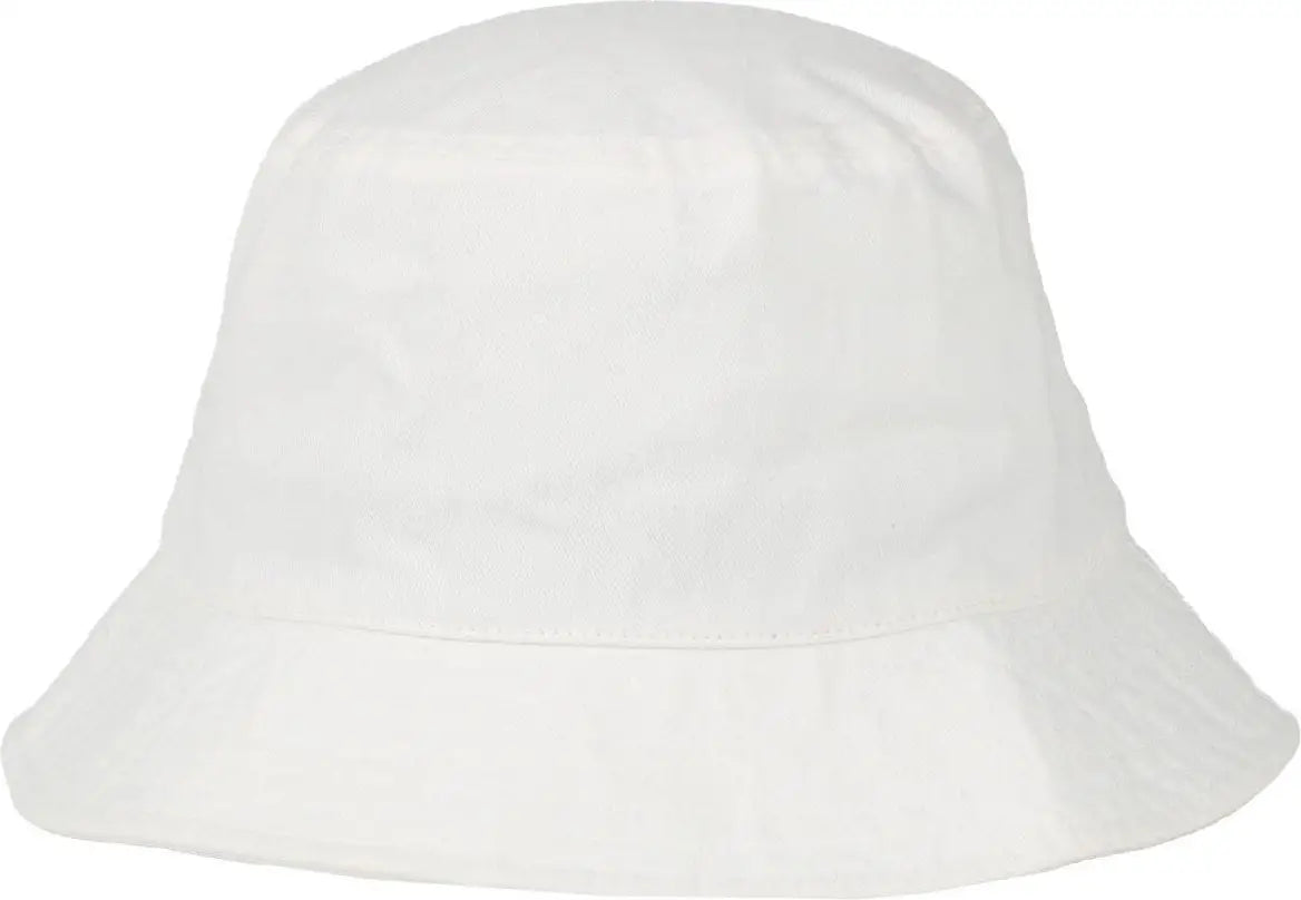 OC Sports OC200 Medium Washed Bucket Cotton Hat - White - White / OSFM