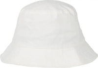 OC Sports OC200 Medium Washed Bucket Cotton Hat - White - White / OSFM