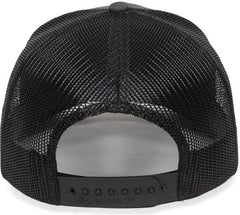 OC Sports OC502M Laser Perforated Font Panel Cap - Charcoal Black Black - Dark Gray Black / 6 7/8’’ - 7 1/2’’