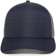 OC Sports OC502M Laser Perforated Font Panel Cap - Navy Charcoal Charcoal - Navy Dark Gray / 6 7/8’’ - 7 1/2’’
