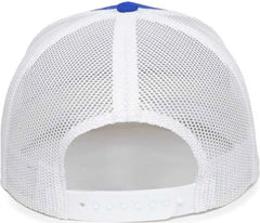OC Sports OC502M Laser Perforated Font Panel Cap - Royal White White - Royal White White / OSFM