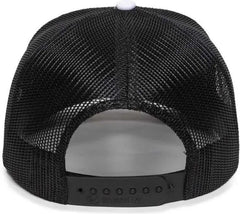 OC Sports OC502M Laser Perforated Font Panel Cap - White Black Black - White Black / 6 7/8’’ - 7 1/2’’