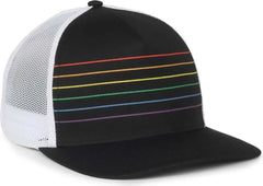 OC Sports OC503M Stripped Front Panel Cap - Black Prism - Prism / OSFM