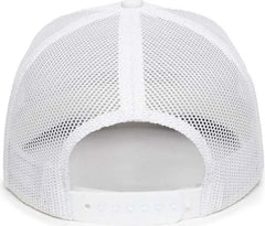 OC Sports OC503M Stripped Front Panel Cap - White Black - White Black / 6 7/8’’ - 7 1/2’’