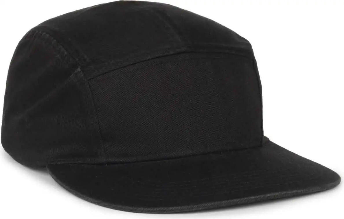 OC Sports OC505 5-Panel Camper Cap - Black - Black / OSFM