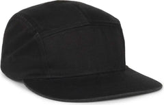 OC Sports OC505 5-Panel Camper Cap - Black - Black / OSFM