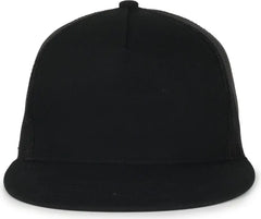 OC Sports OC510HP 5-Panel Mesh Back Cap - Black Black - Black / OSFM